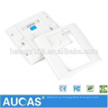 Aucas Marca rj45 placa de enchufe de pared placa de pared de cable de red de puerto único